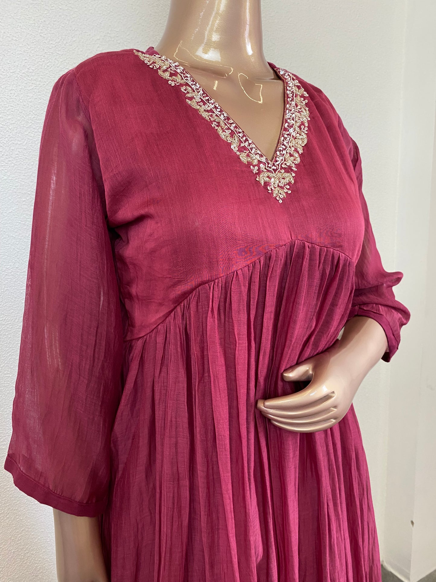 Pure Mul Chanderi Alia Suit Set with Heavy Dupatta
