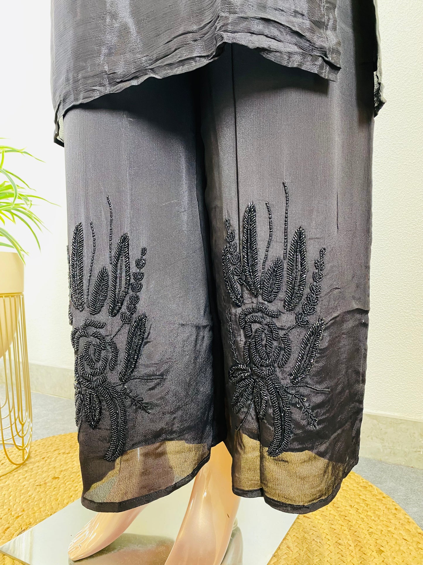 Chinon Palazzo Set with Heavy Cutdana Work