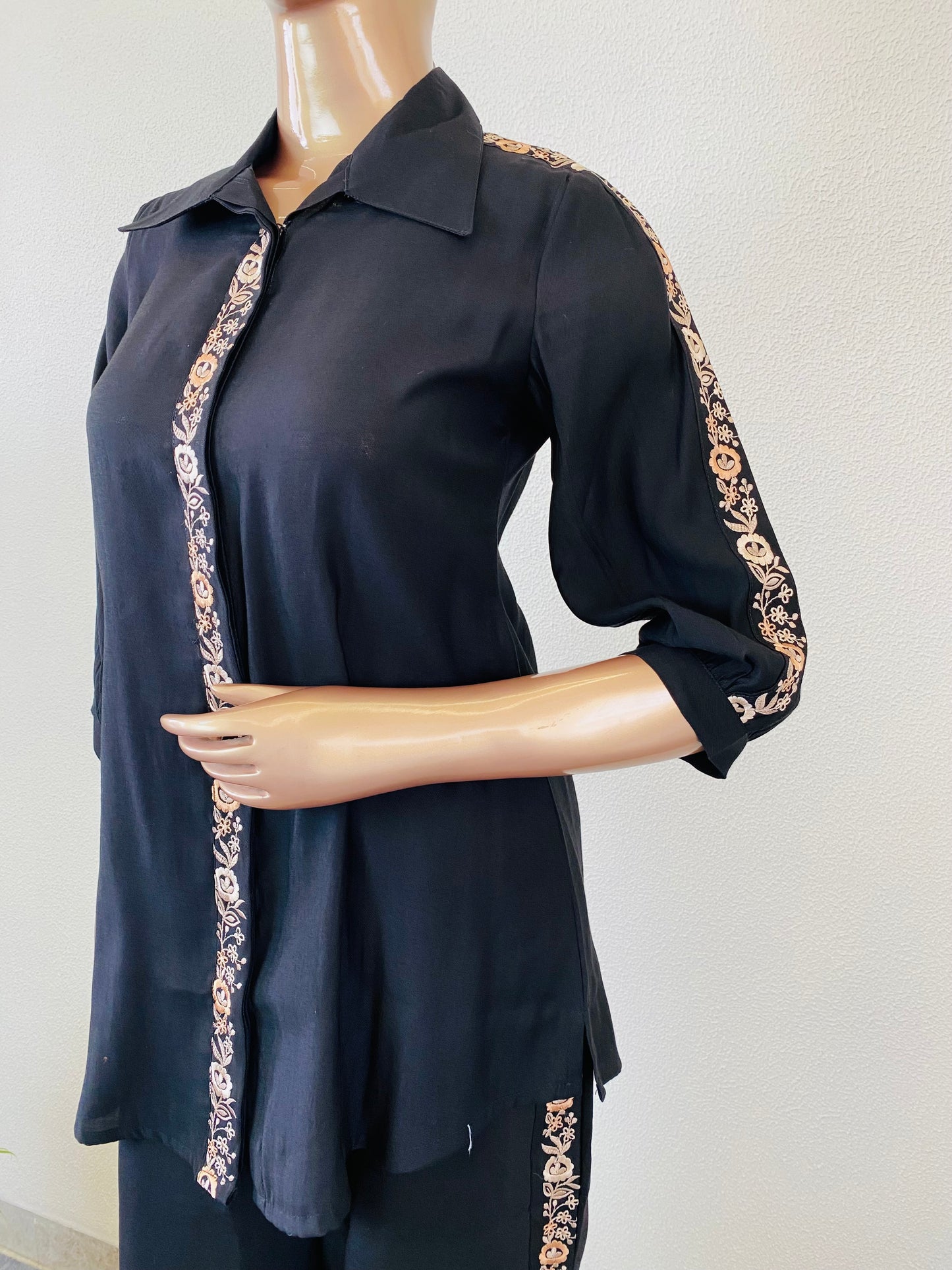 Imported Cotton Silk Coords with Embroidery Detailing