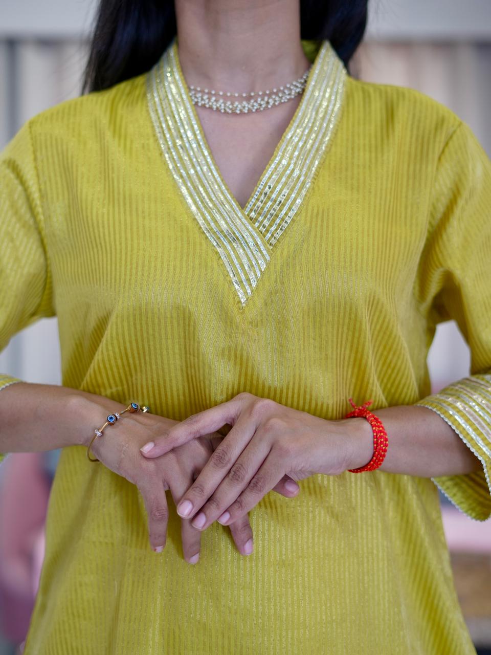 Tissue and Mul Cotton Sharara Set with organza Dupatta