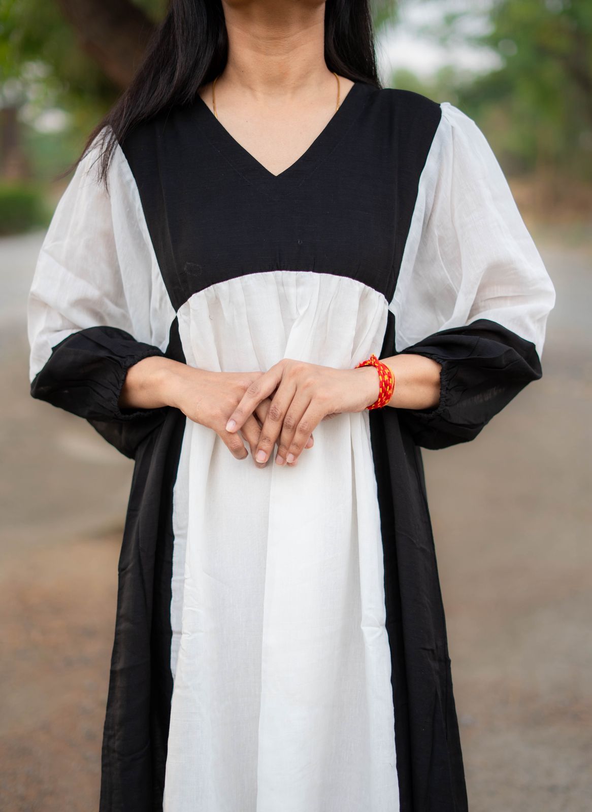 Pure Linen Color Block Tunic