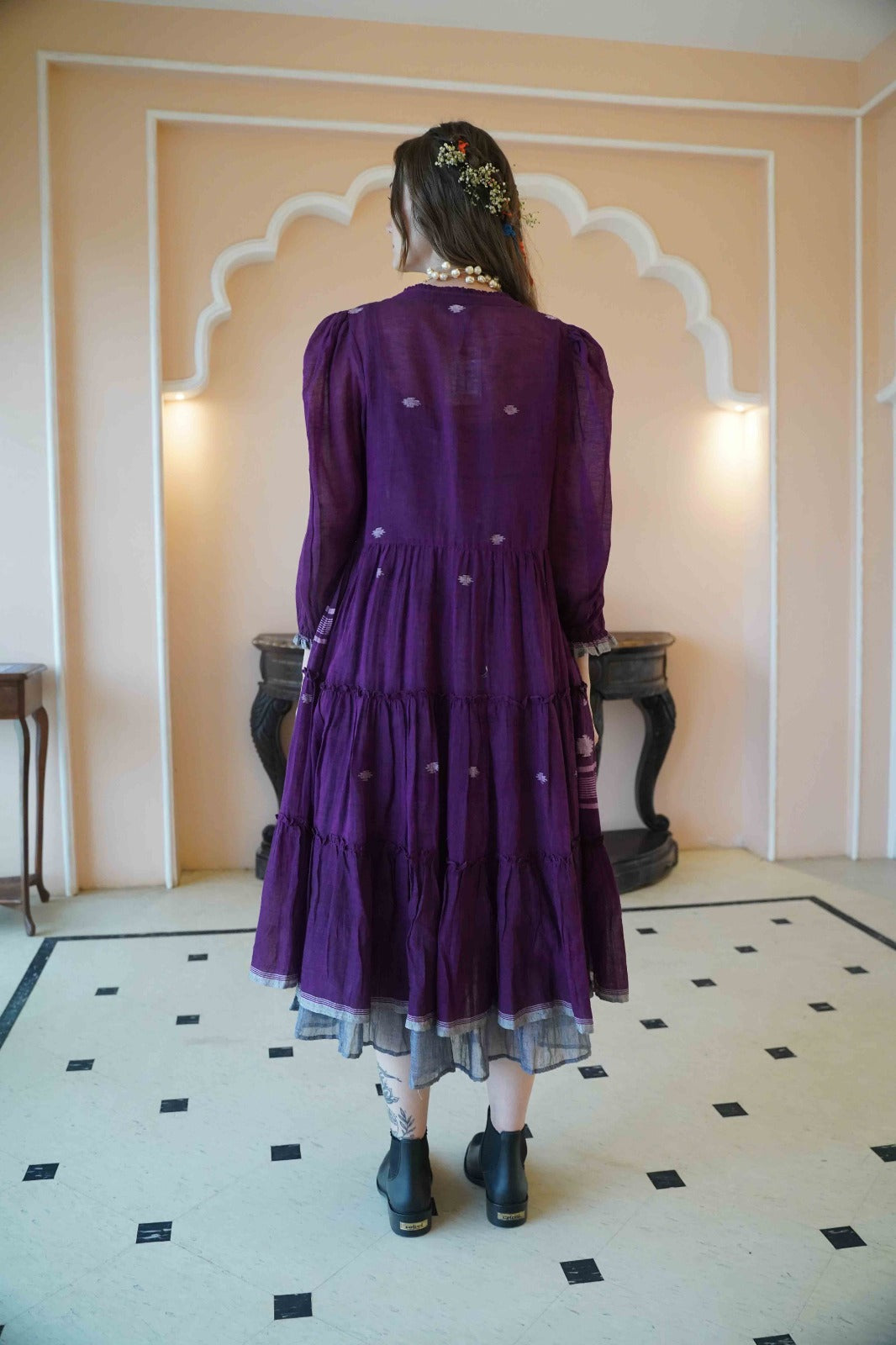 Handloom Jamdani Tunic with Jacket