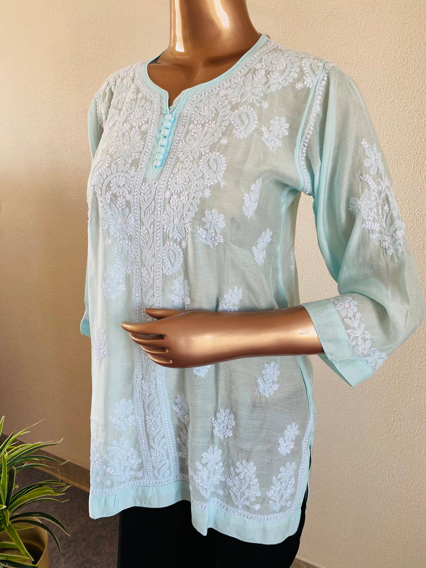 Muslin Chikankari Tops