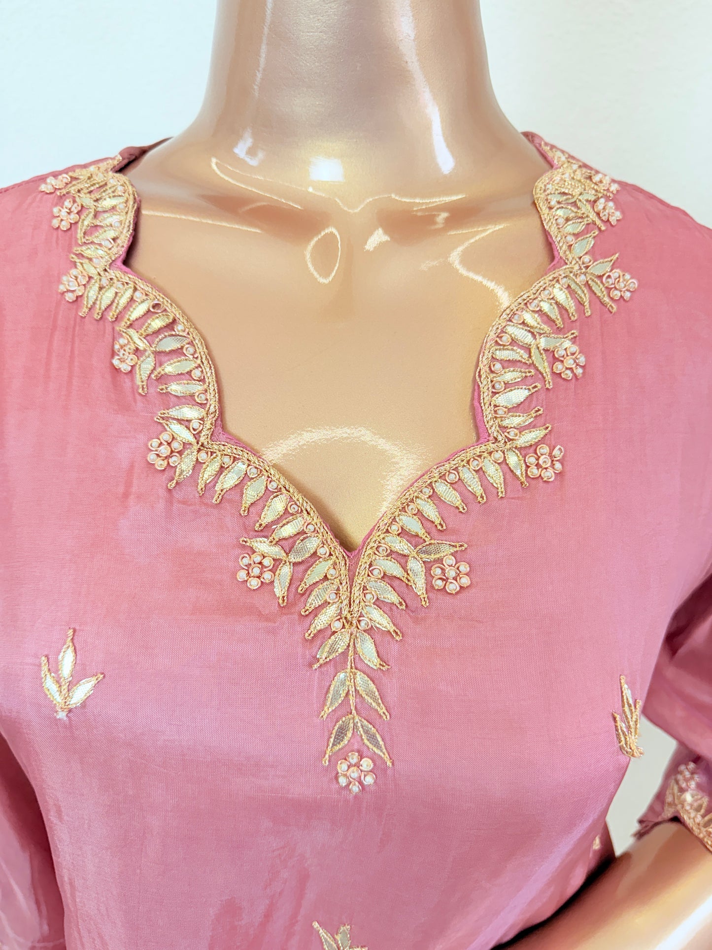 Pure Silk Sharara Set with Gota Patti Work
