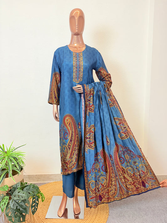 Kalamkari Print Muslin Suit Set