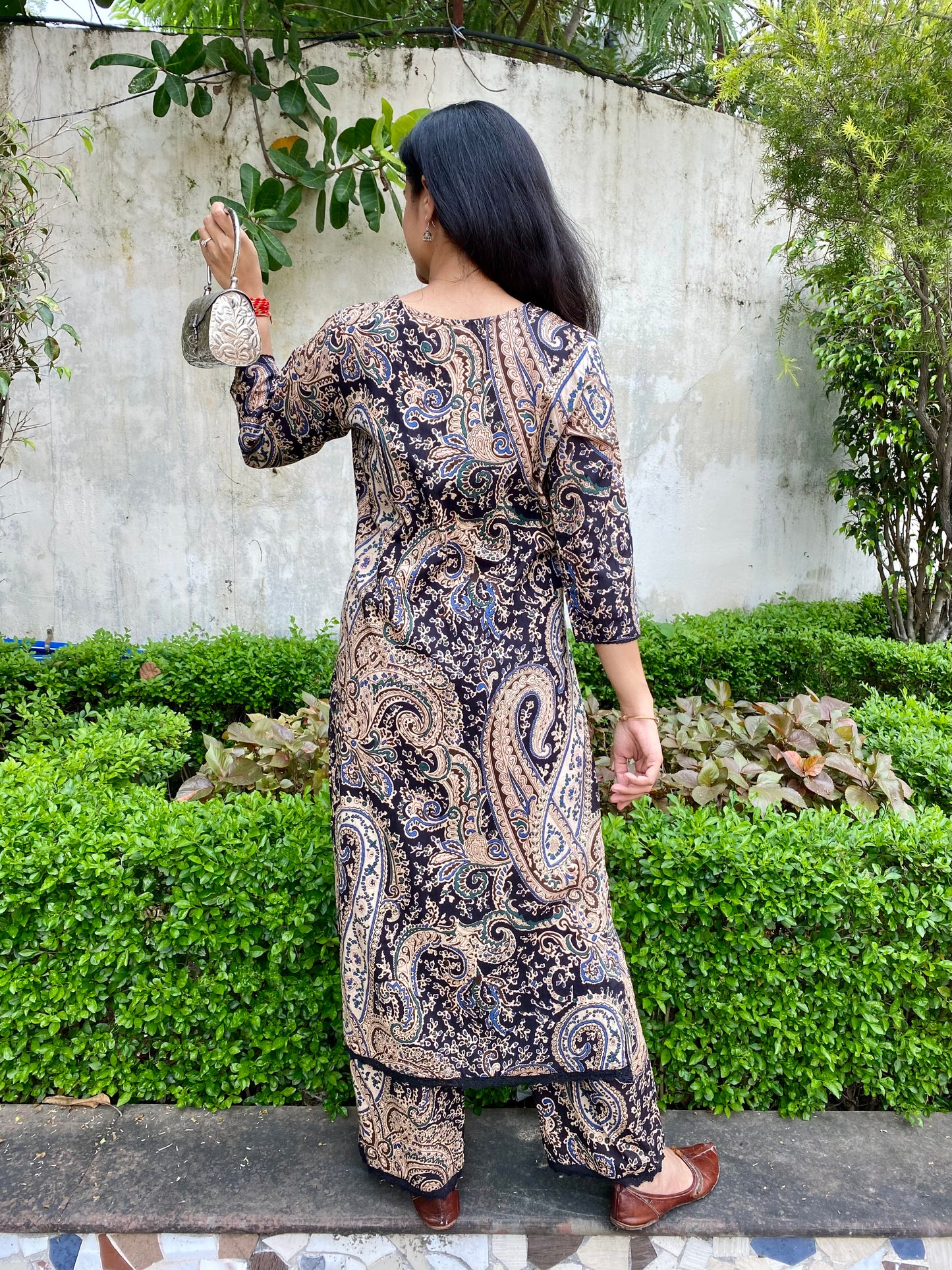 Paisley Print Cotton Kurta Pant