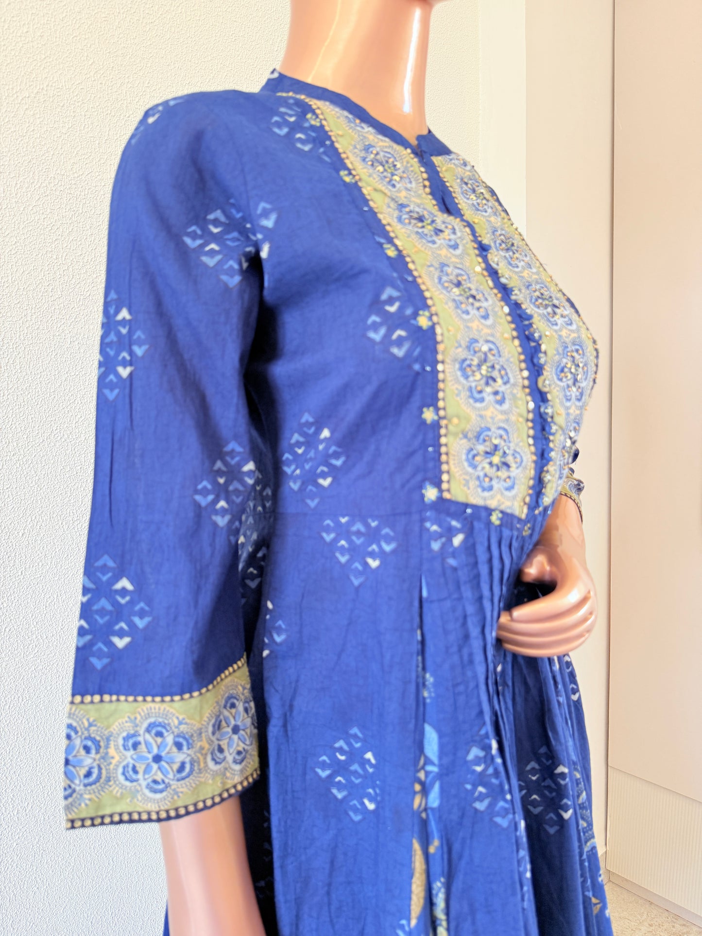 Printed Cotton Frock Suit with Palazzo