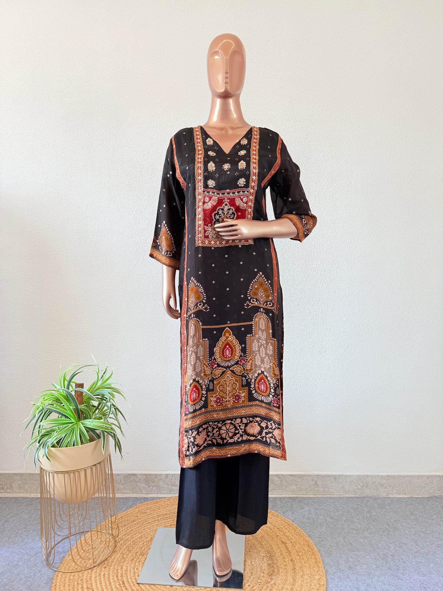 Organza Crepe Printed Suit Set