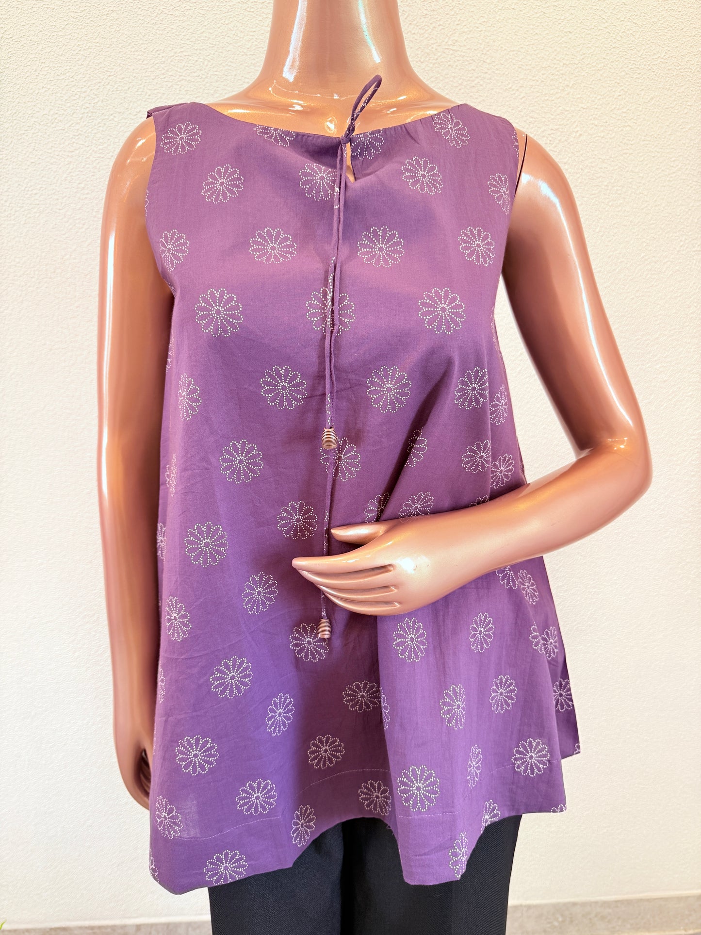 A-line sleevesless Cotton Top