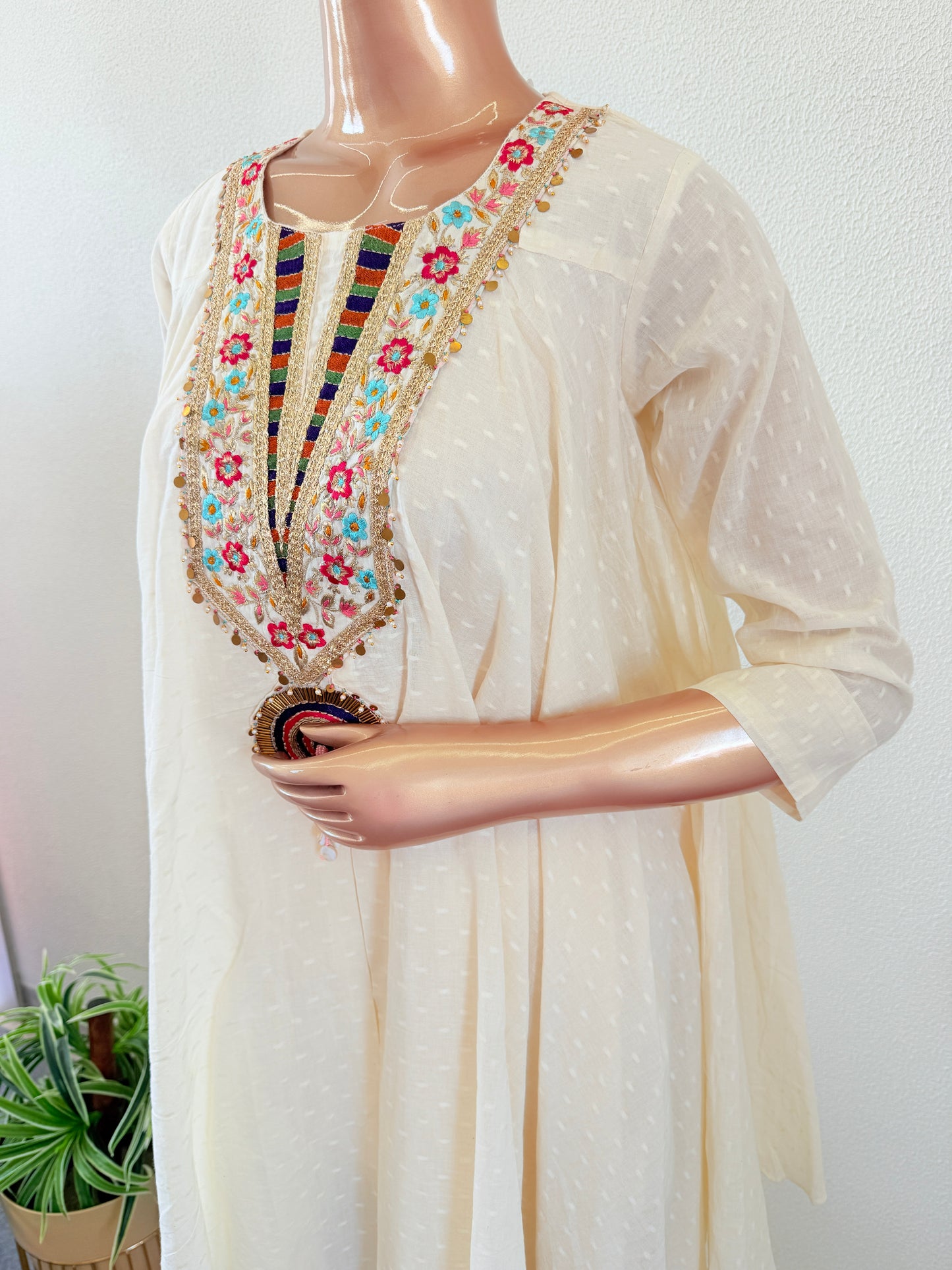 Kora Cotton Peplum and Pant Set