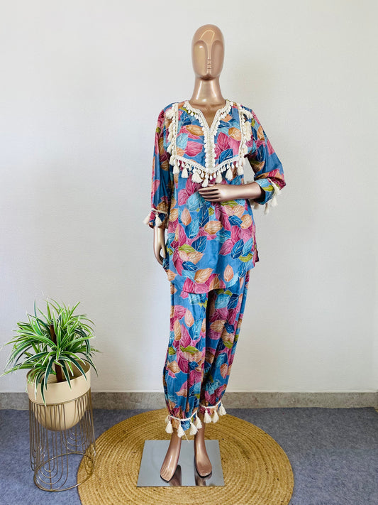 Printed Cotton Bohemian Style Coord Set