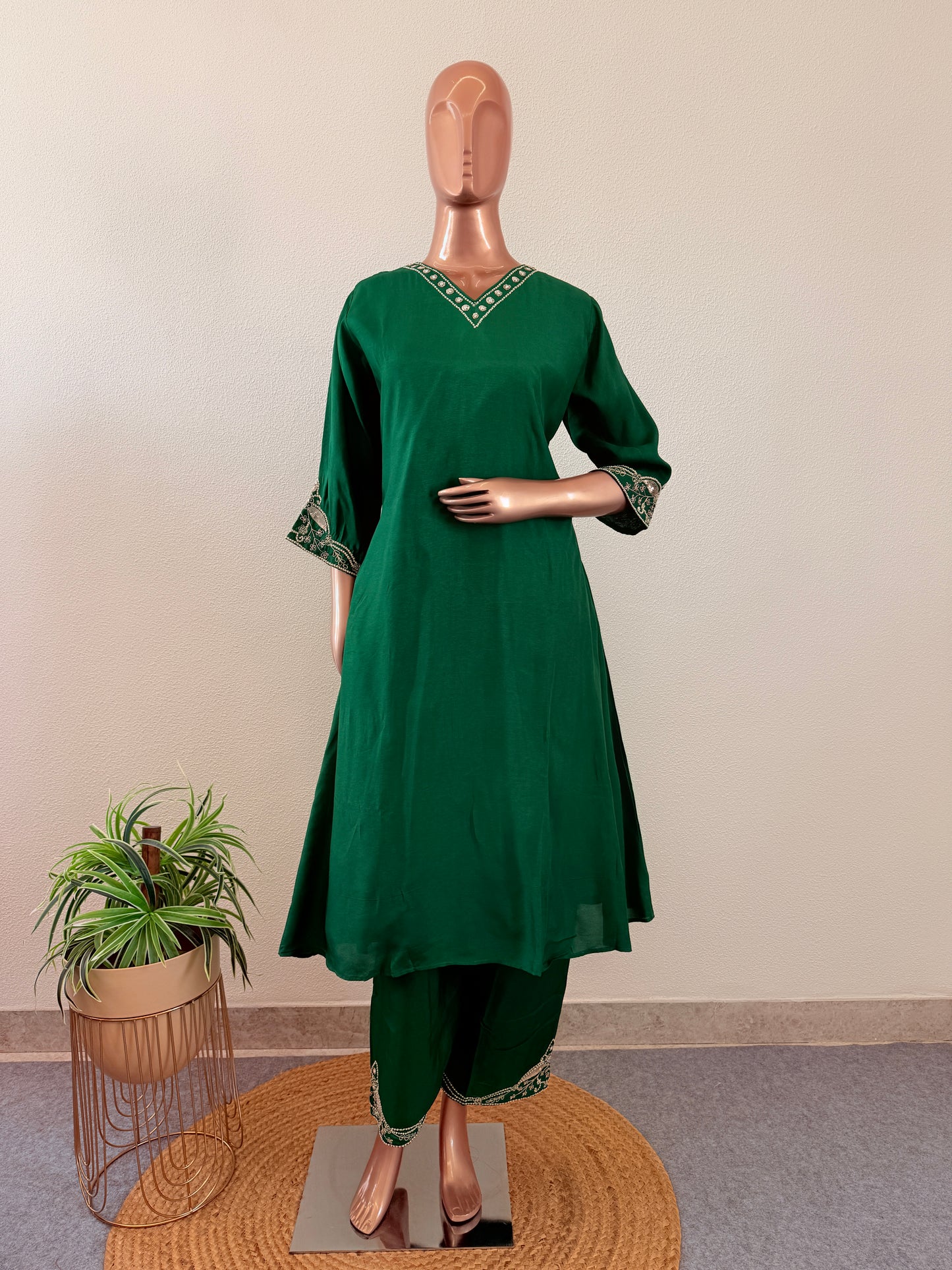 Dola Silk Suit set with Pearl Work