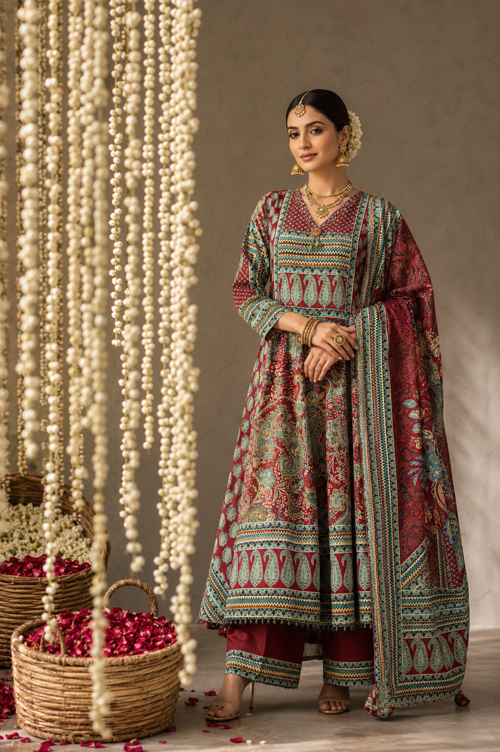 Premium Muslin Digital Print Designer Suit Set