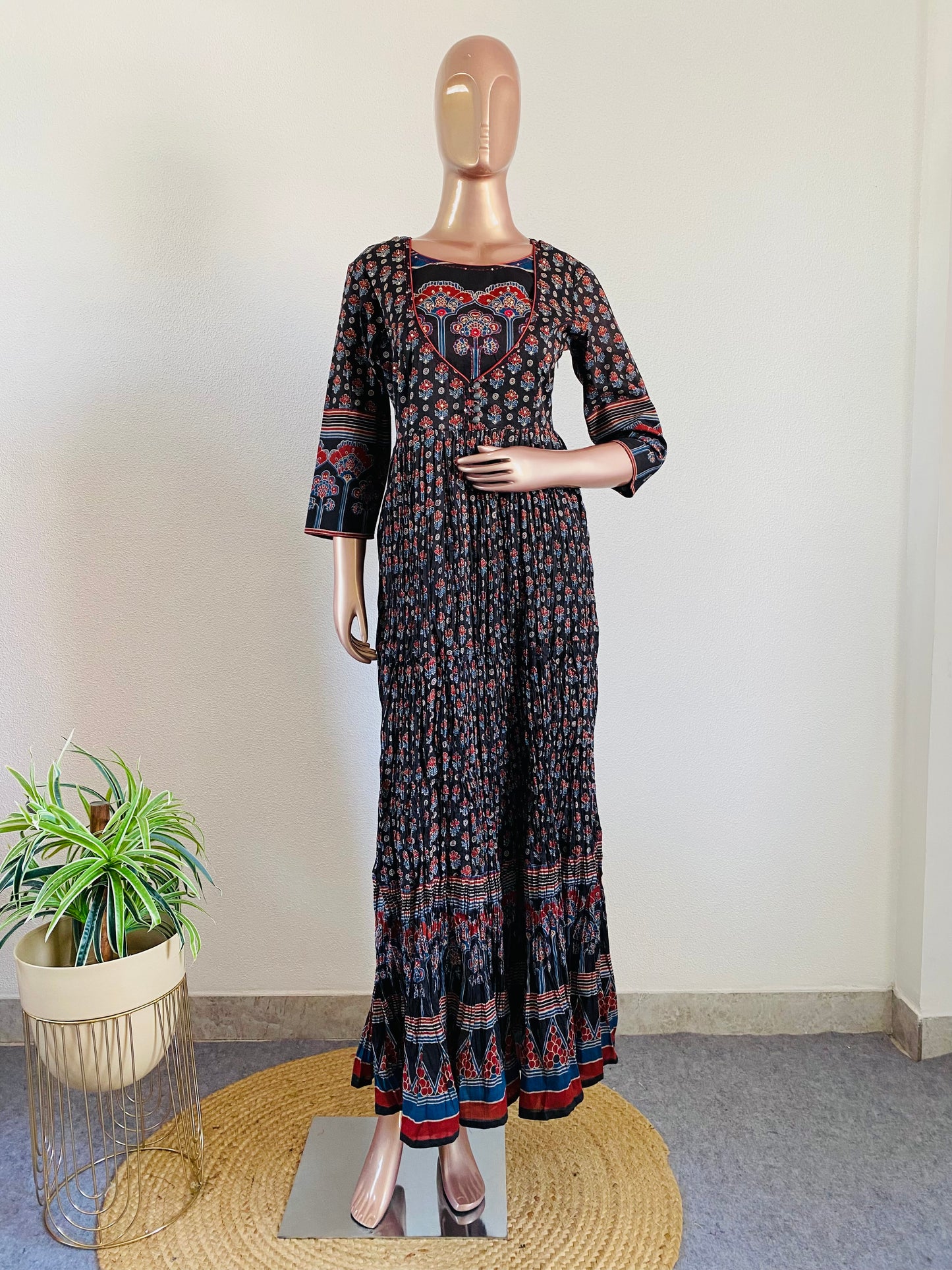 Ajrakh Print Crushed Cotton Tunic