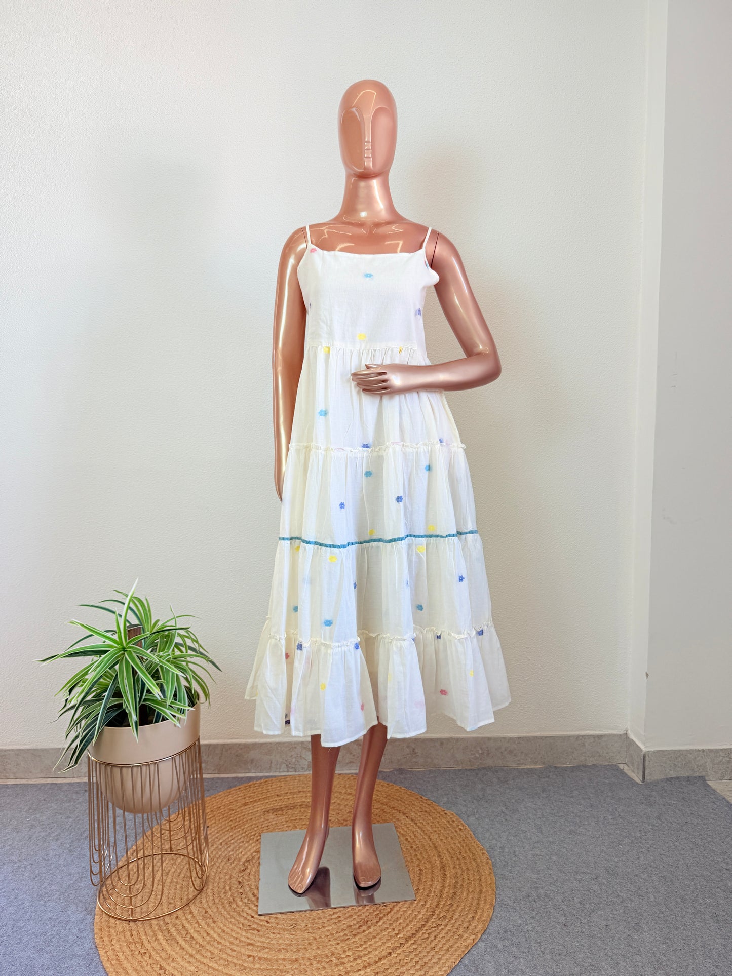 Handloom Jamdani Tunic & Jacket Set