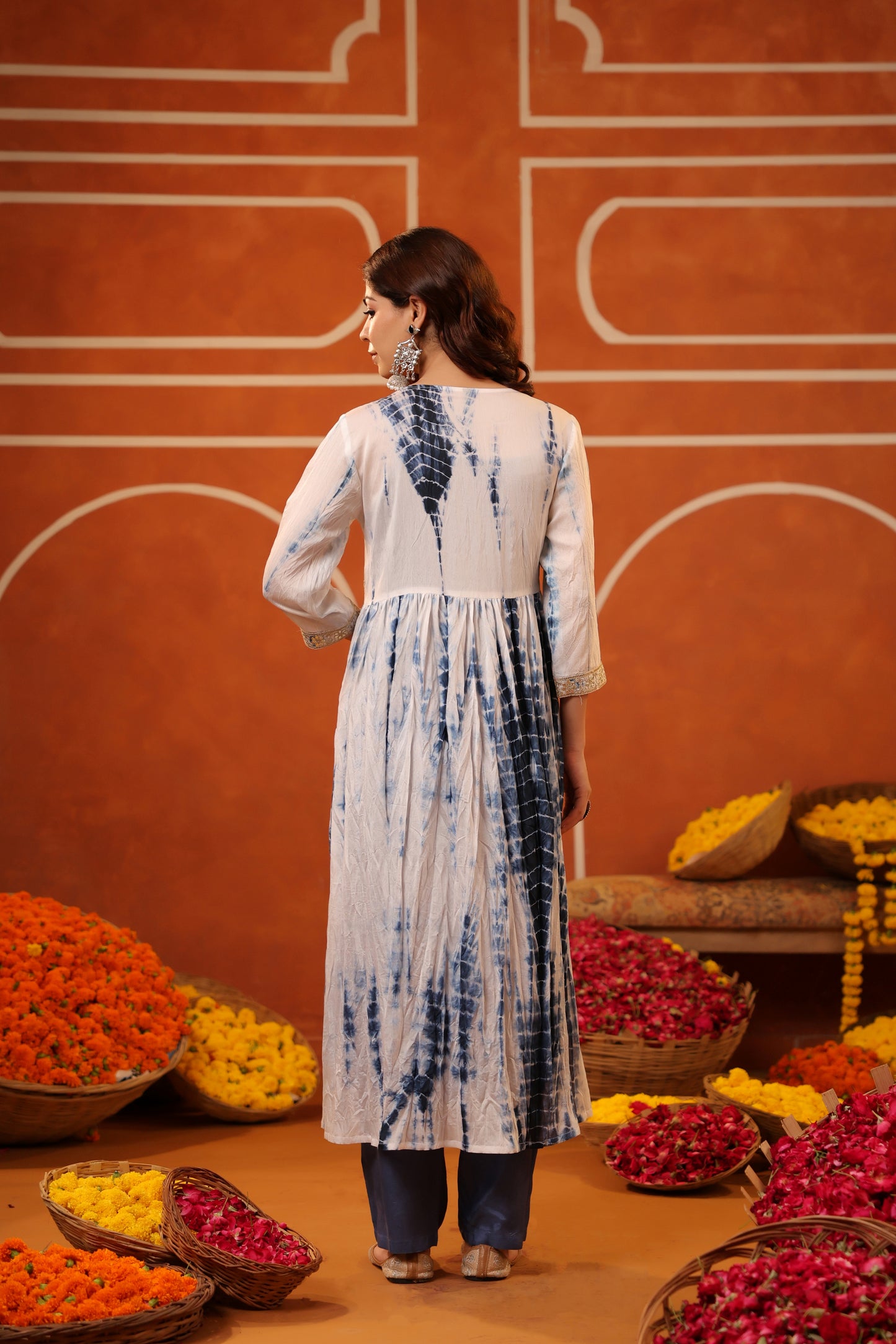 Shibori Jacket Suit Set