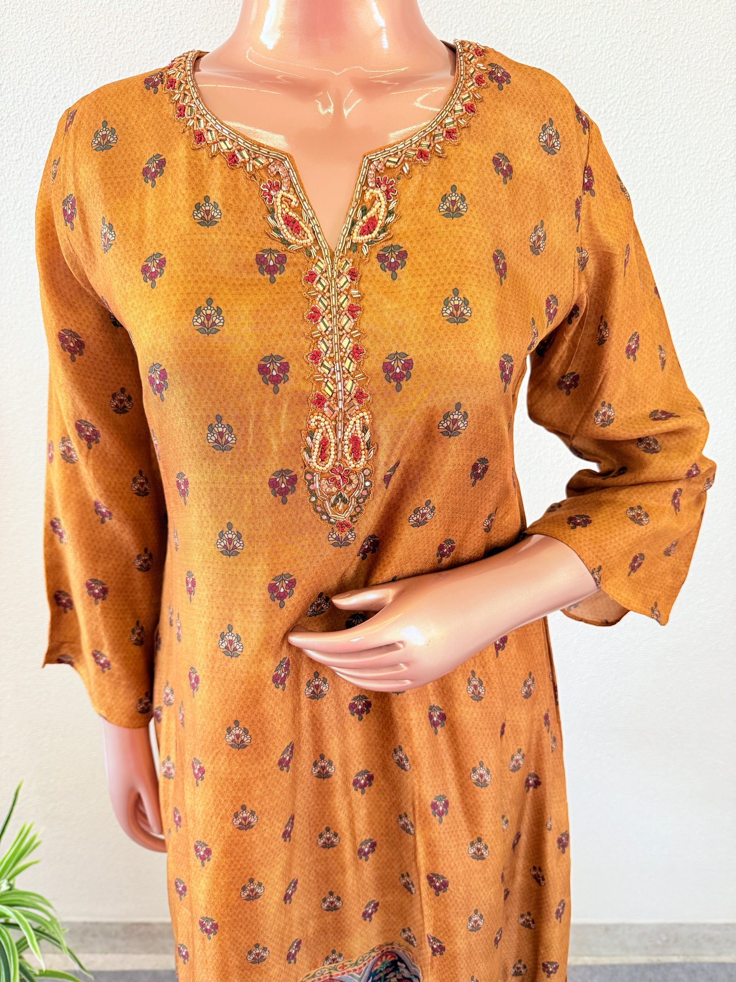 Digitally Printed Silk Kurta Palazzo Set
