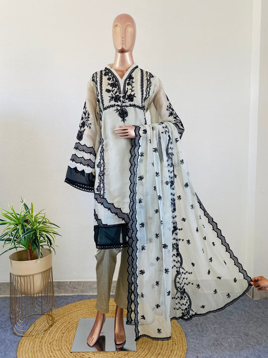 Lace Work Premium Pakistani Suit Set