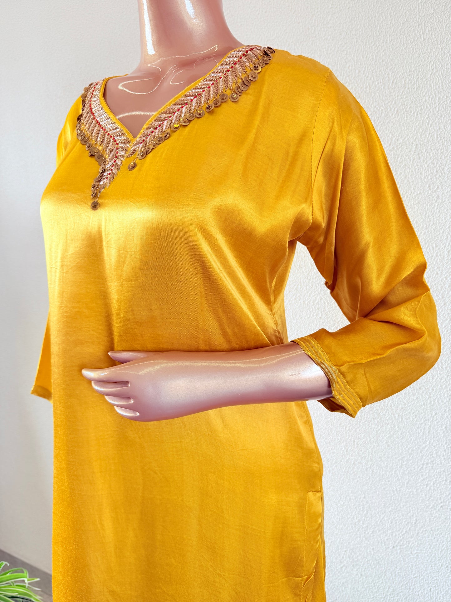 Gajji Silk Lagdi Patta Suit Set with Lehariya Dupatta