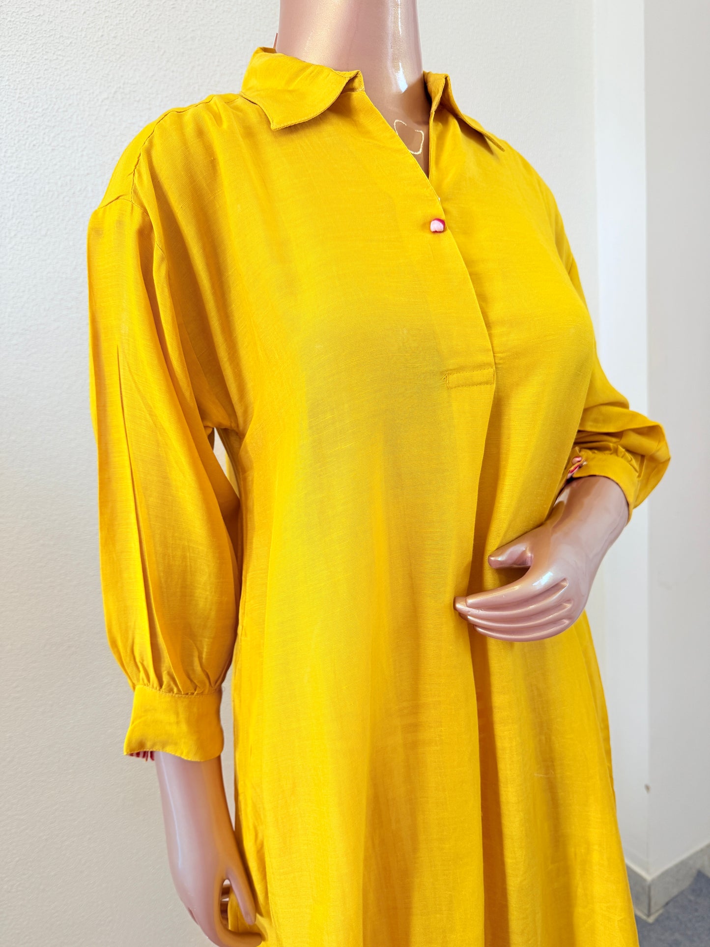 Viscose Linen Kurta with Striped Pants