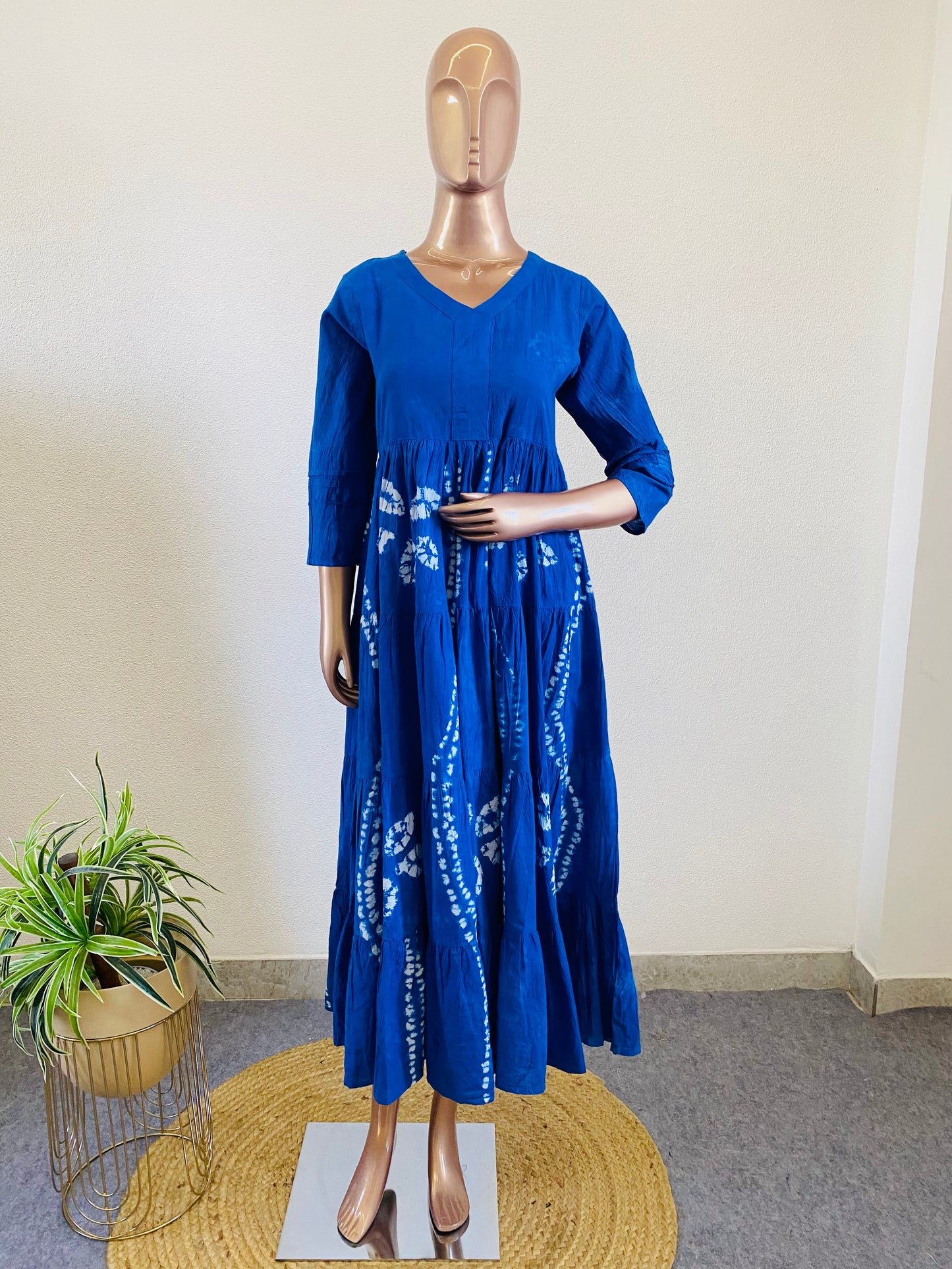 Tie & Dye Cotton Tunic - Blue