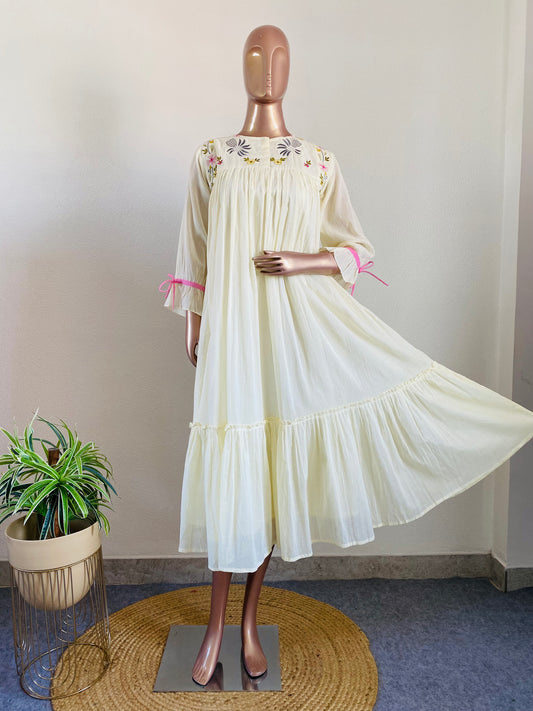 Embroidered Mul Cotton Tunic