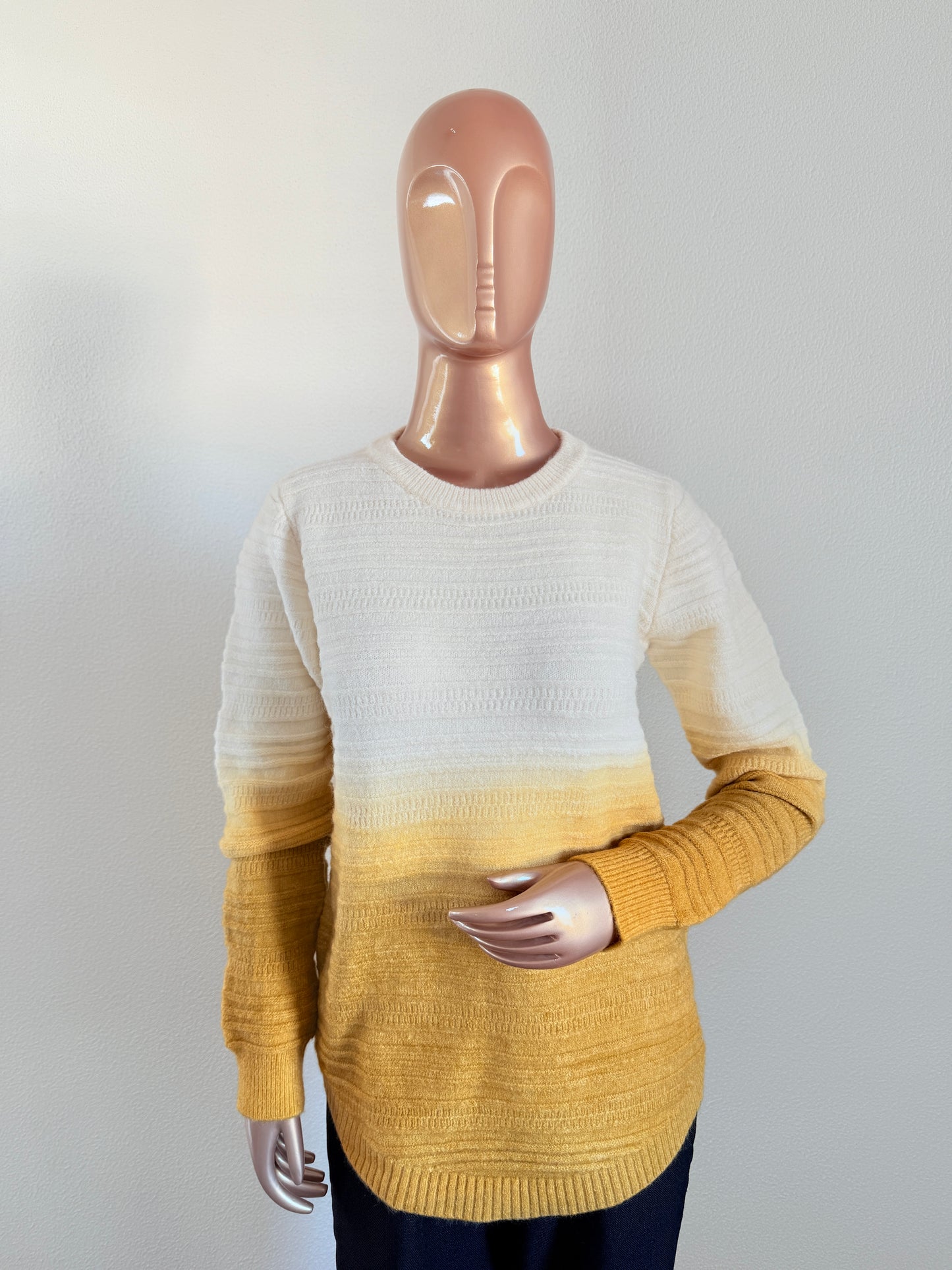 Ombre Woollen Top - Yellow