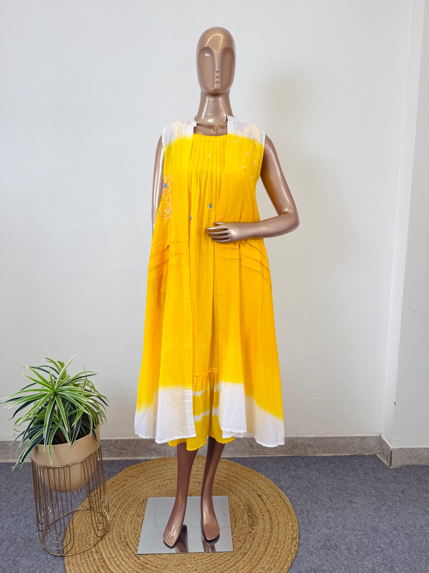 Mul cotton dyed tunic with Jacket