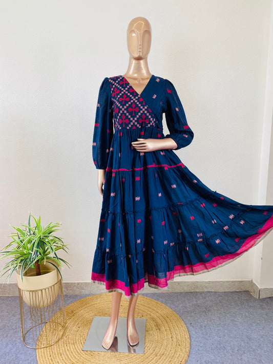 Jamdani Tunic in Tiered Pattern
