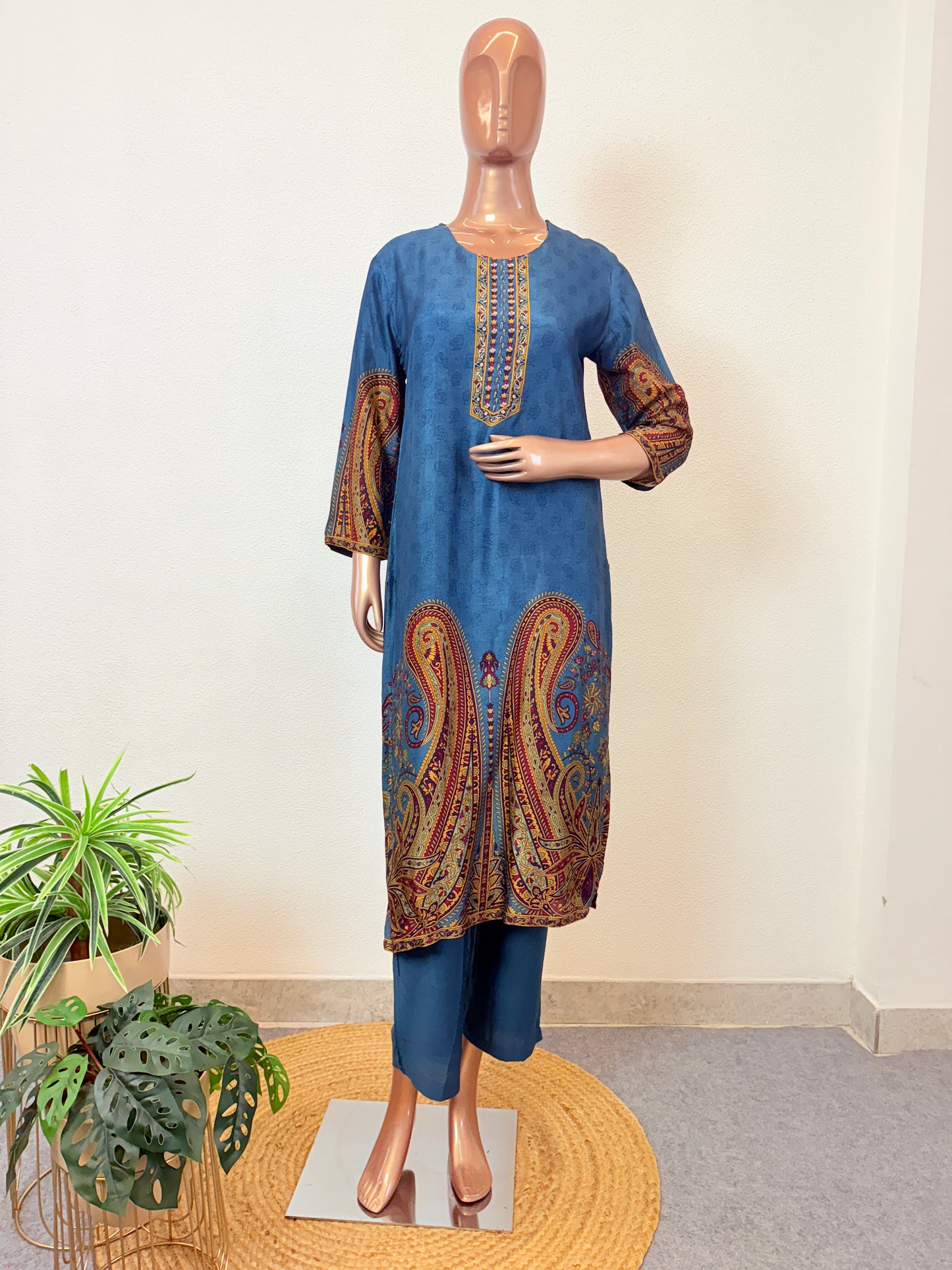 Kalamkari Print Muslin Suit Set