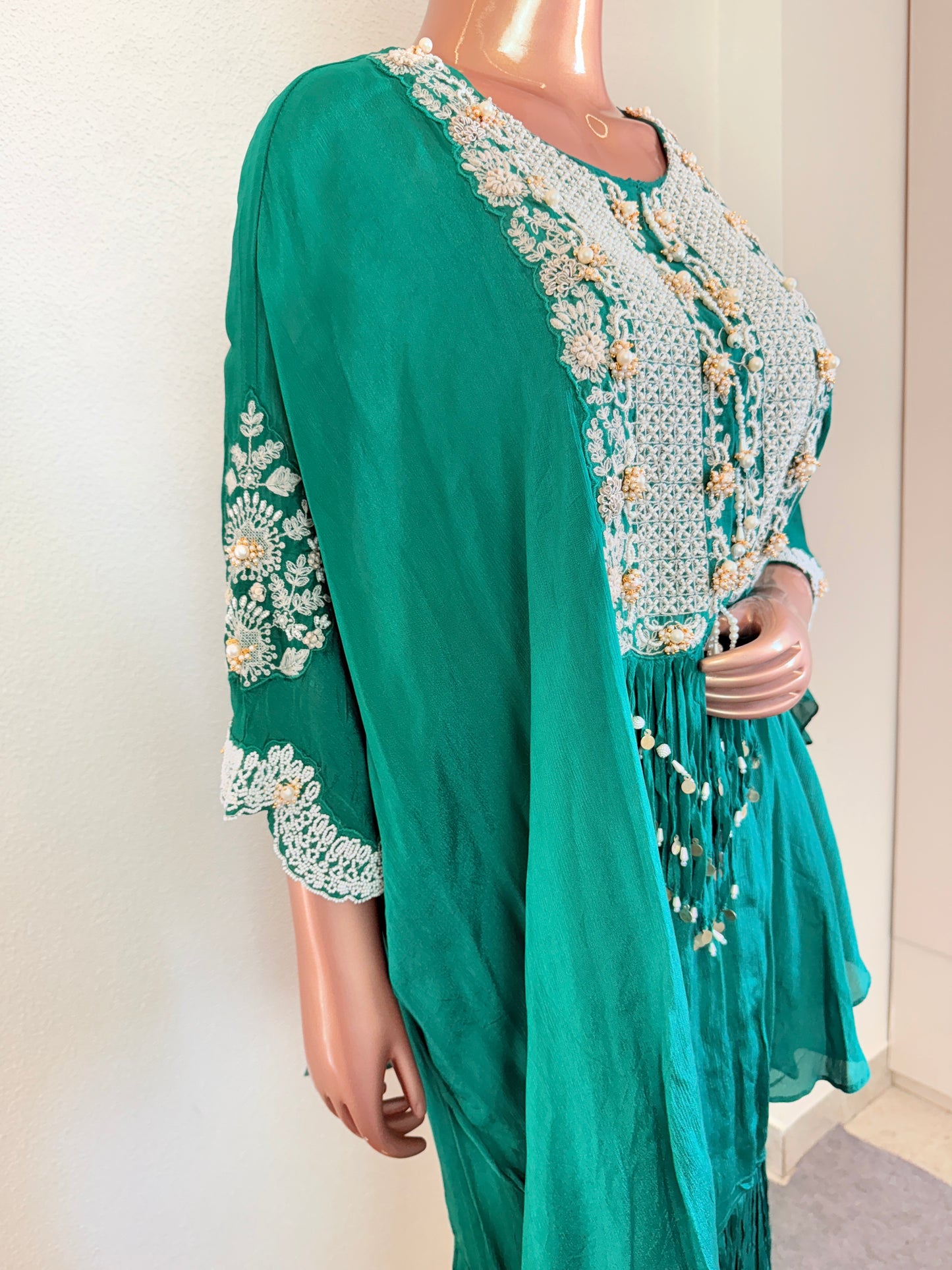 Chinon Indowestern with Kaftan Top and Heavy Handwork