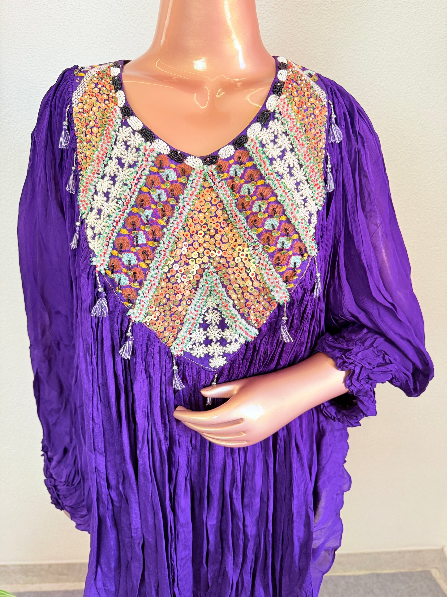 Crushed Chinon Indowestern with Heavy Handwork on Yoke