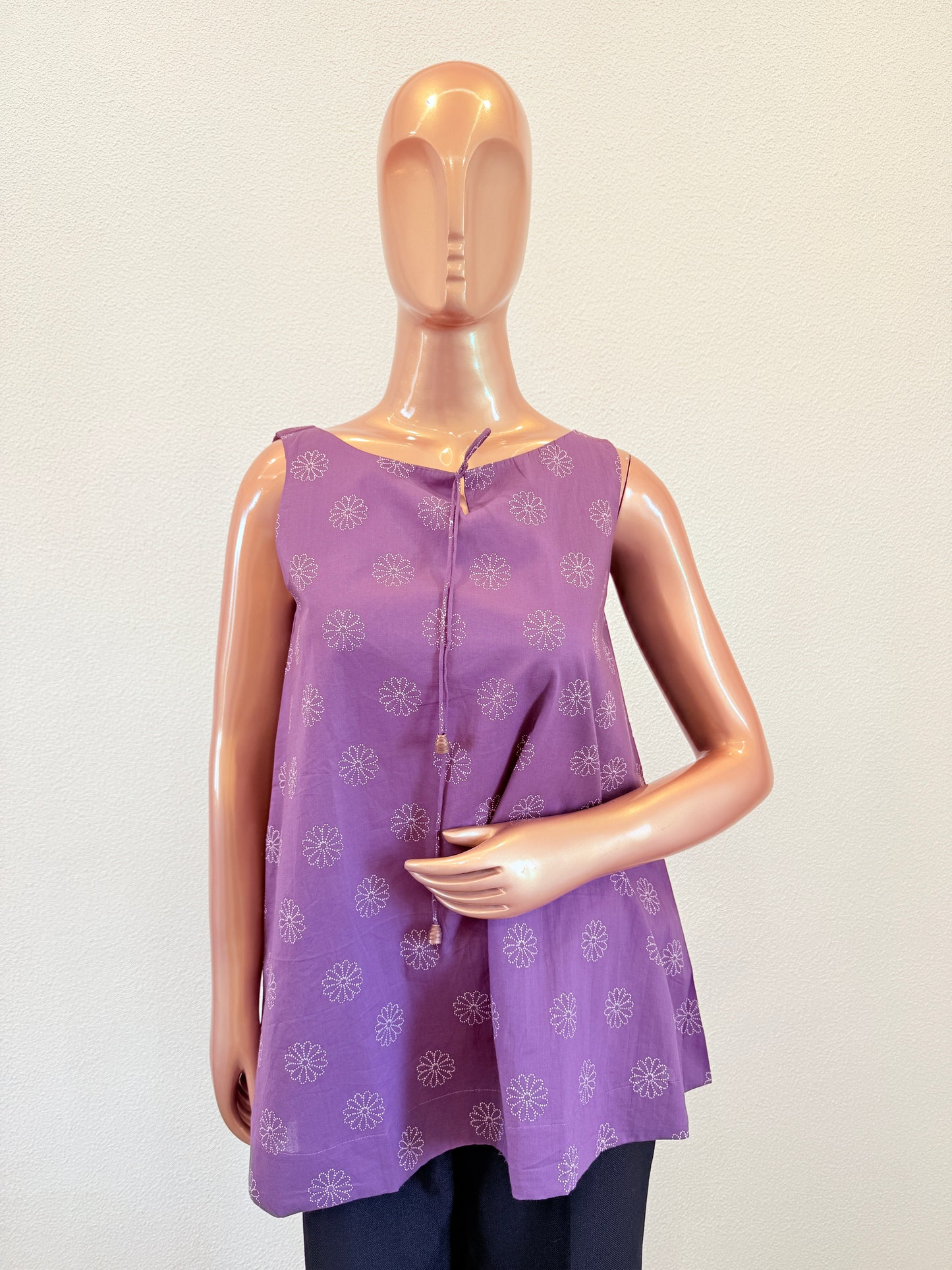 A-line sleevesless Cotton Top