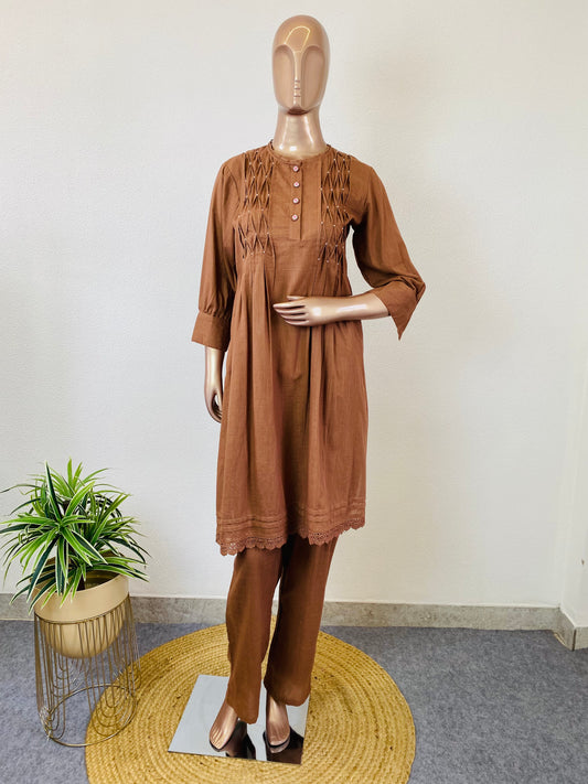 Cotton Slub Long Coord Set