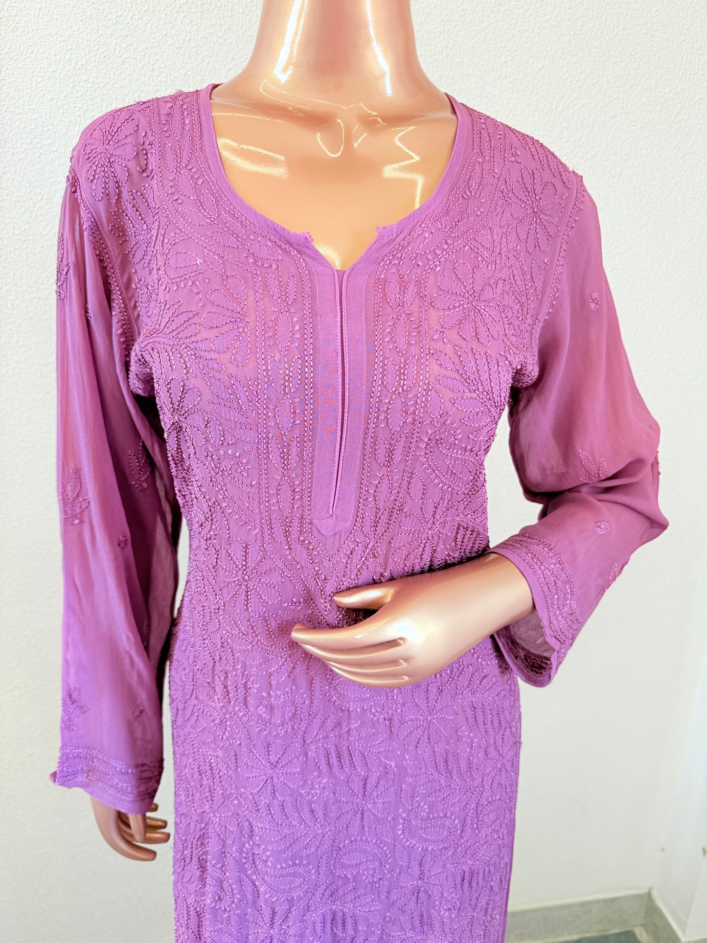 Viscose Georgette Hand Chikankari Suit Set