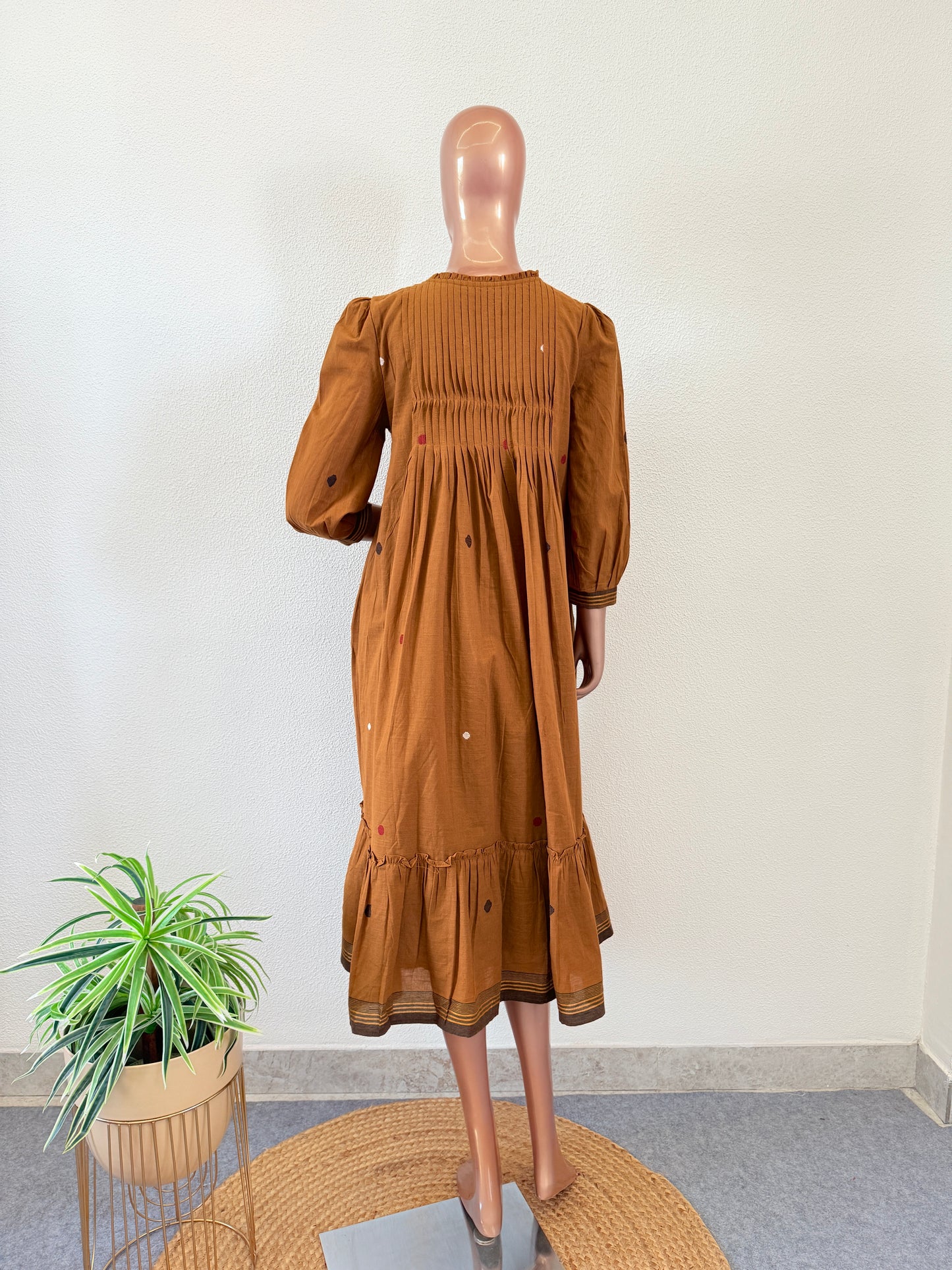 Jamdani Tunic with Pintuck Yoke