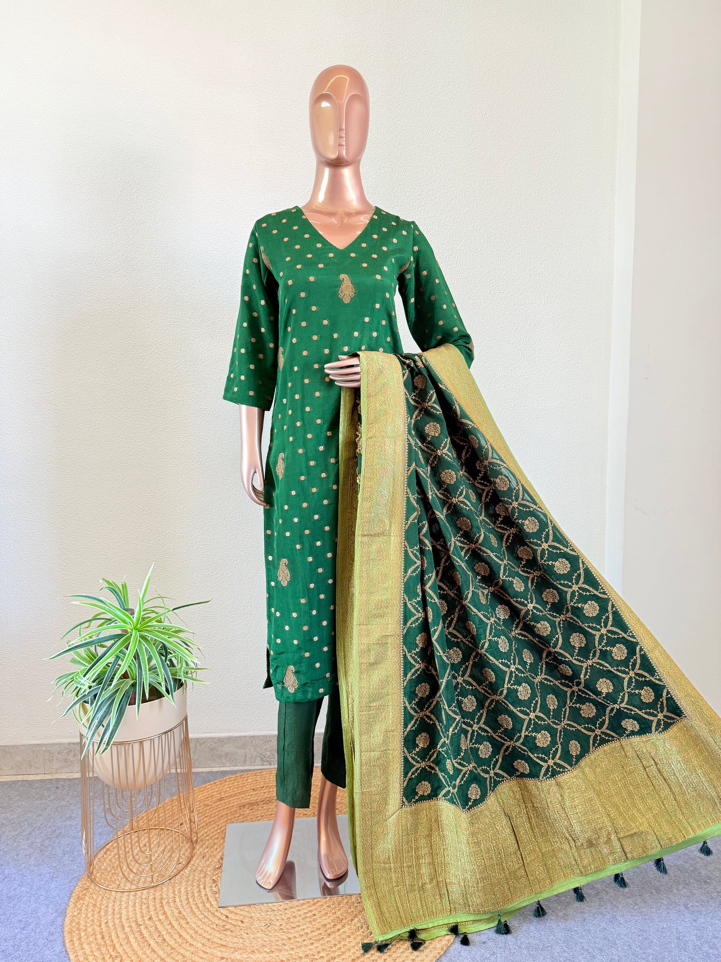 Banarasi Weaving Premium Suit Set with Heavy Dupatta