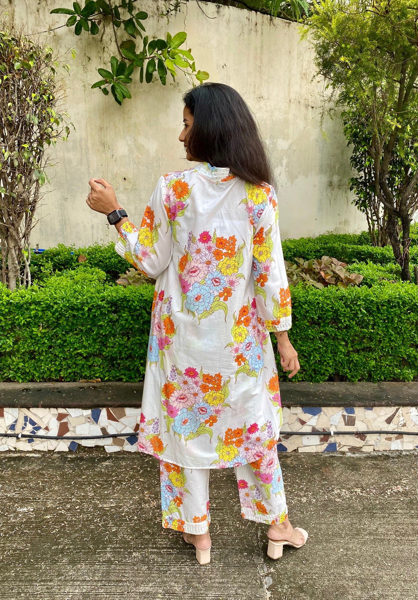 Floral Cotton Kurta Pant Set