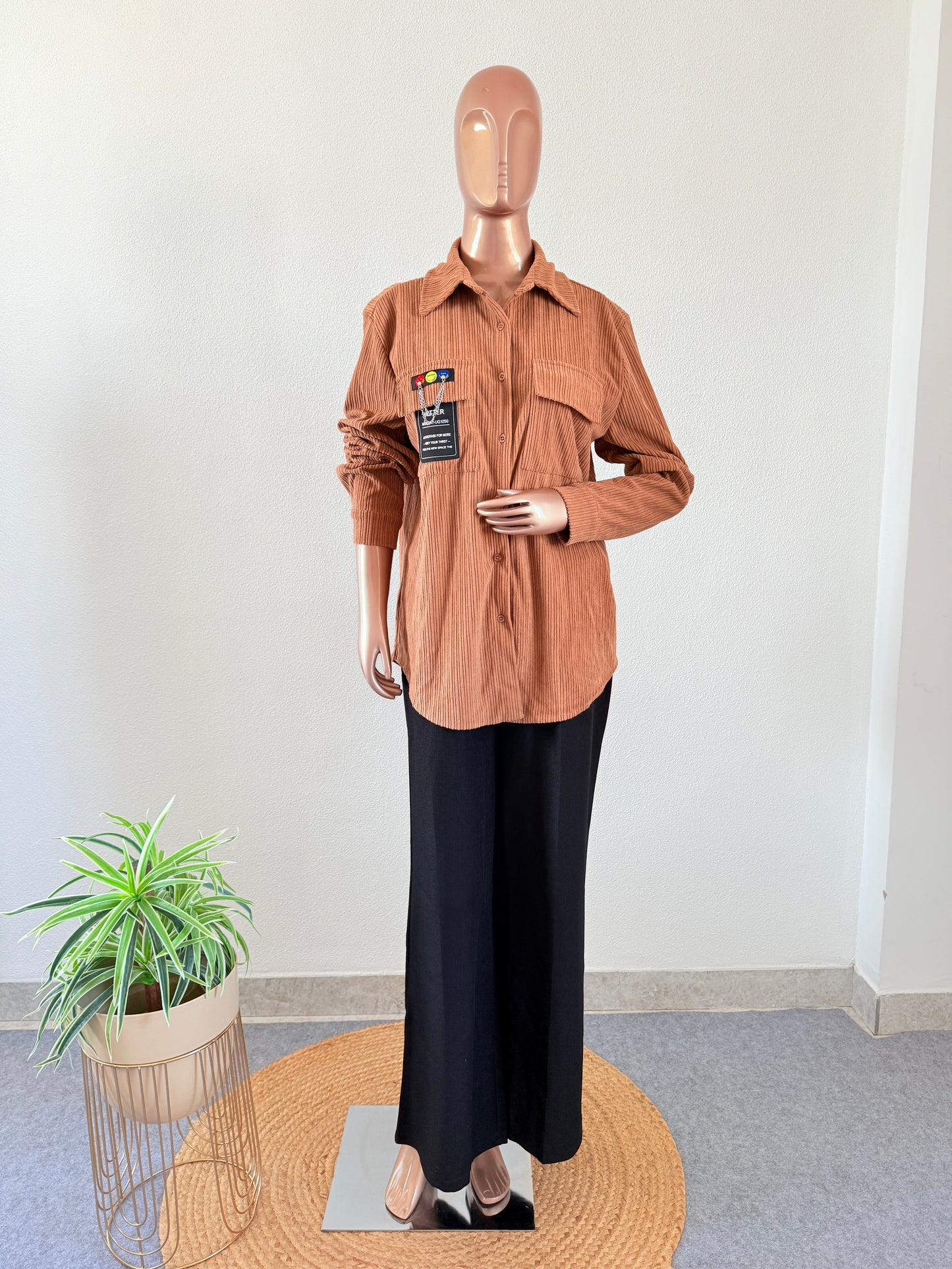 Corduroy Shirt- Brown