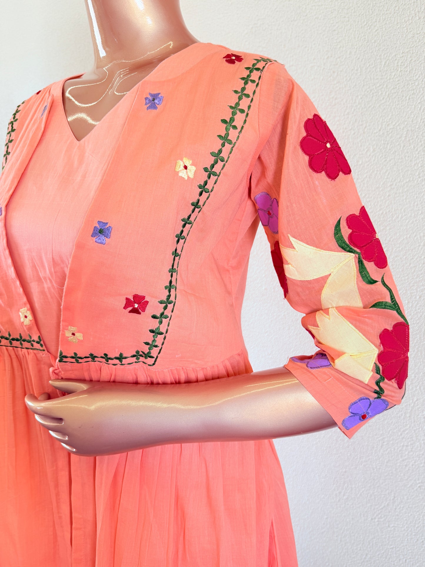 Jacket Style Tunic with Appliqué Work