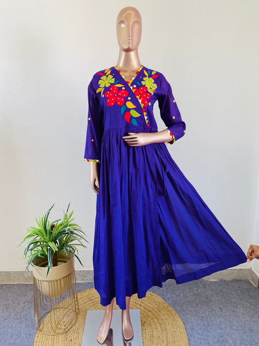 Applique & Mirror work Mul Tunic