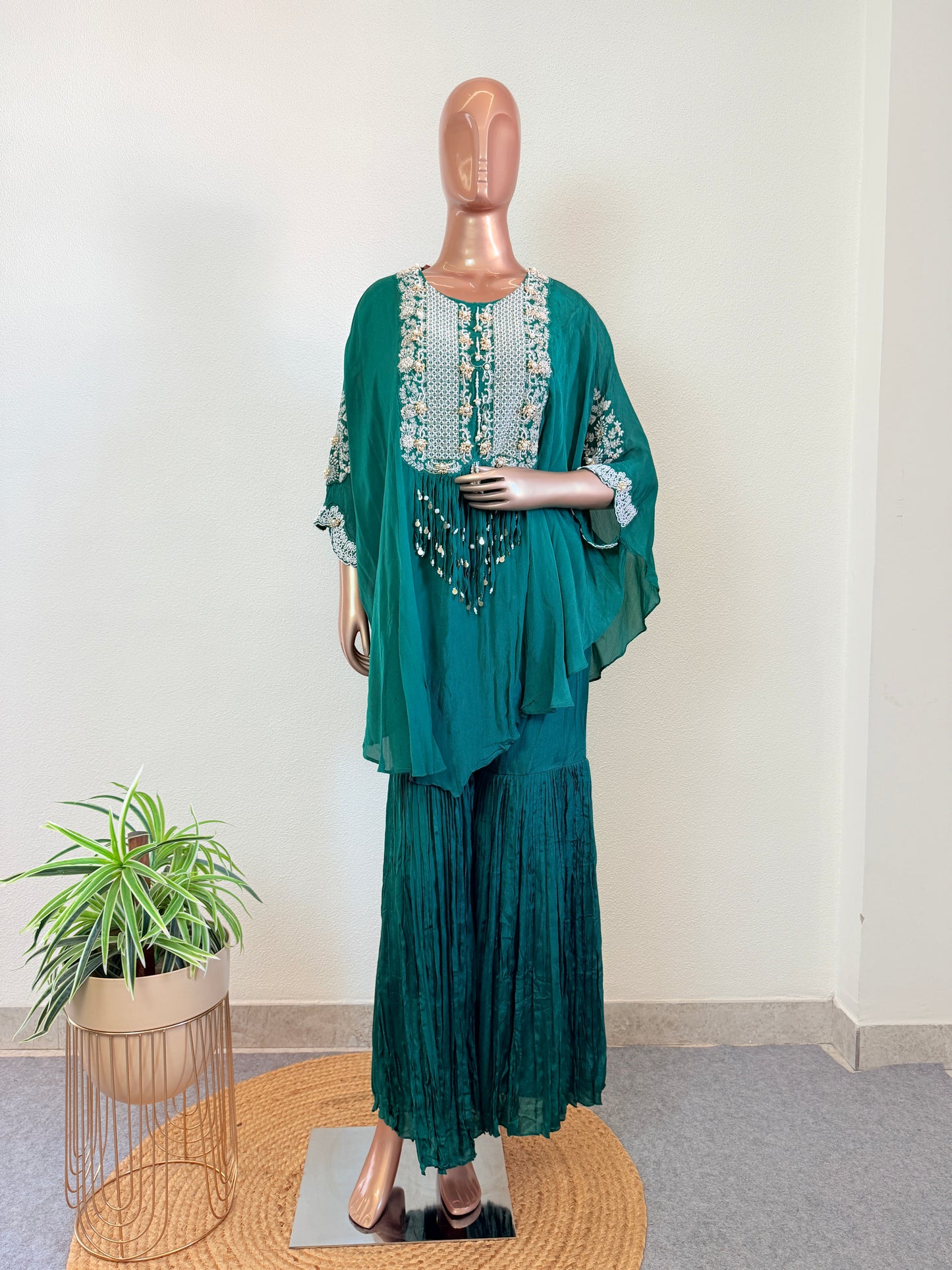 Chinon Indowestern with Kaftan Top and Heavy Handwork