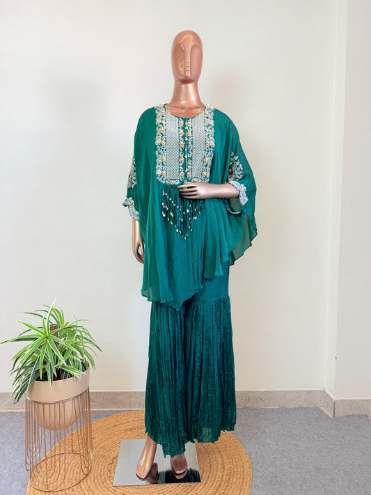 Chinon Indowestern with Kaftan Top and Heavy Handwork