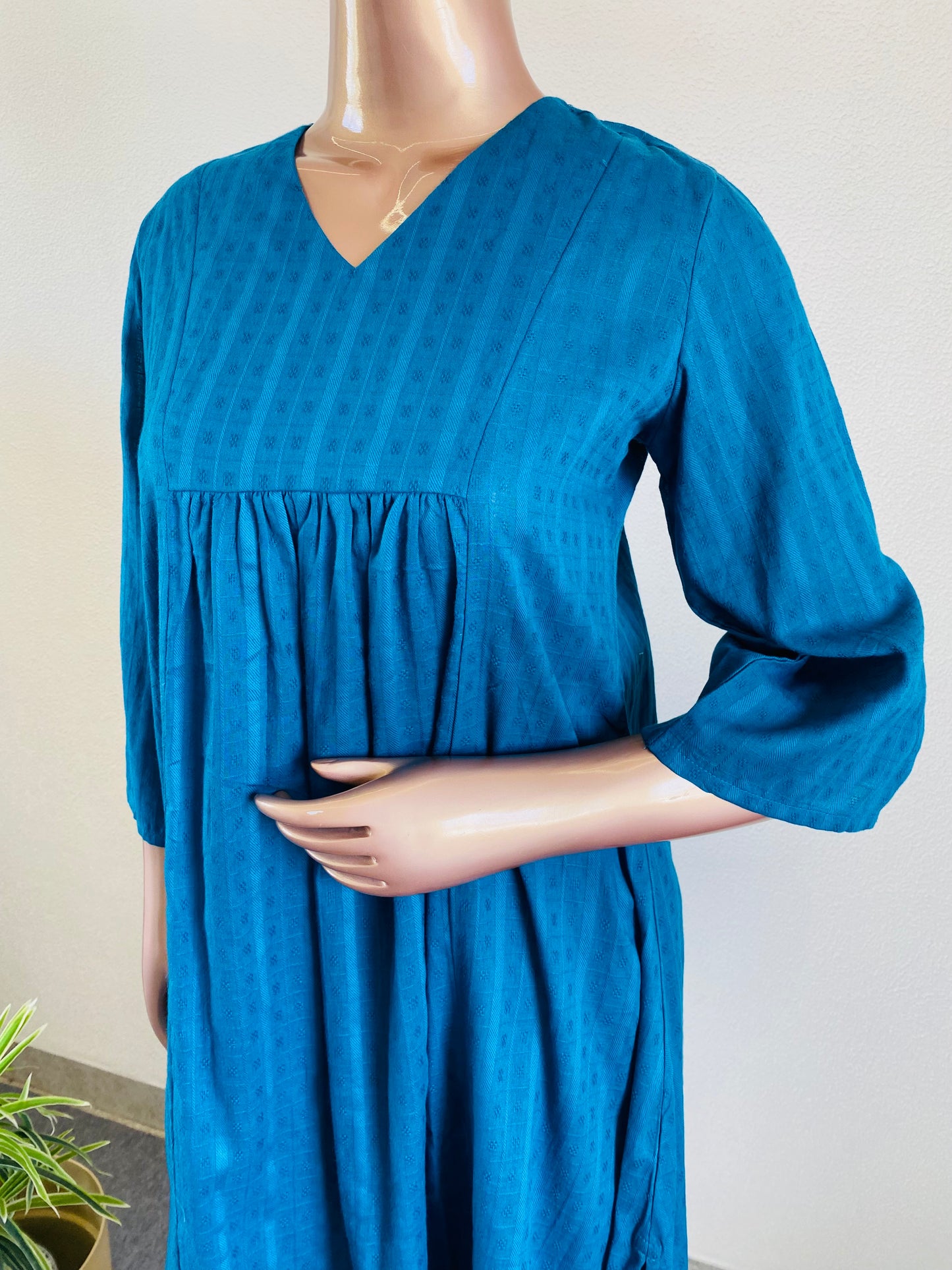 Self Weaved Cotton Kurta Pant Set