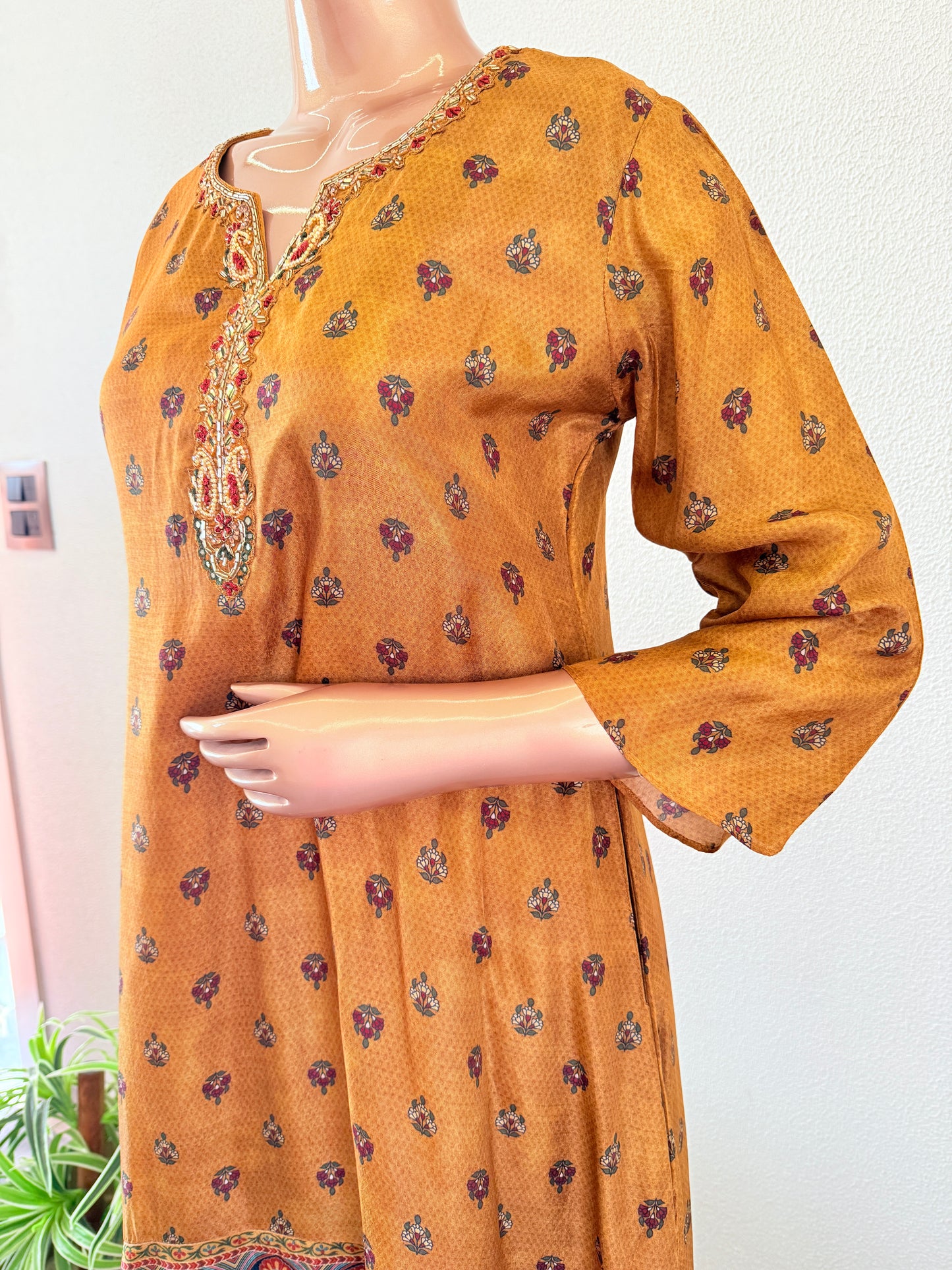 Digitally Printed Silk Kurta Palazzo Set