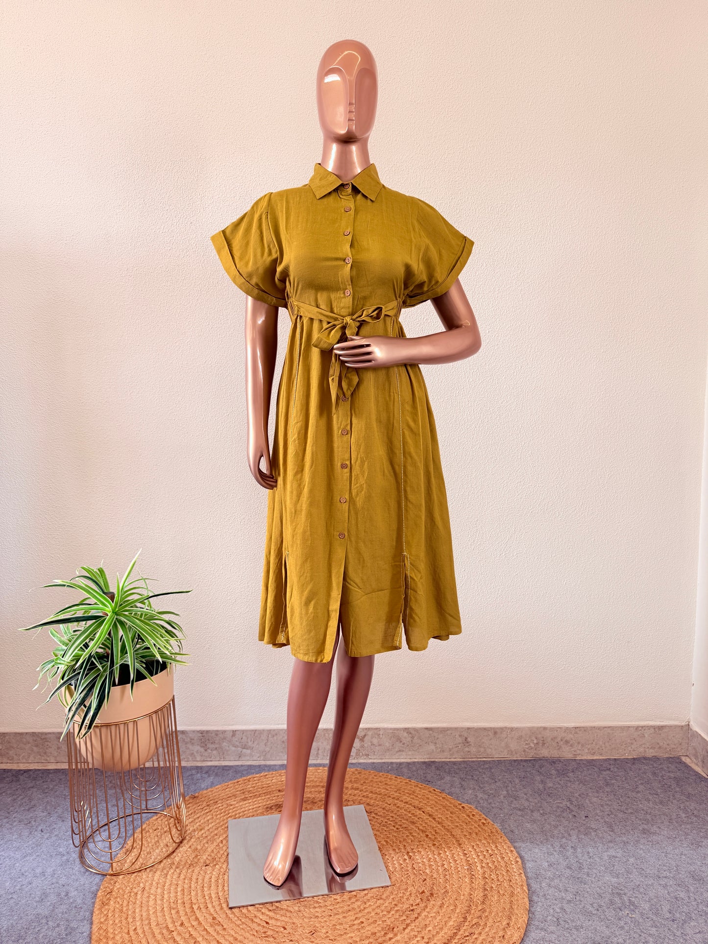 Cotton Flex Tunic - Mustard