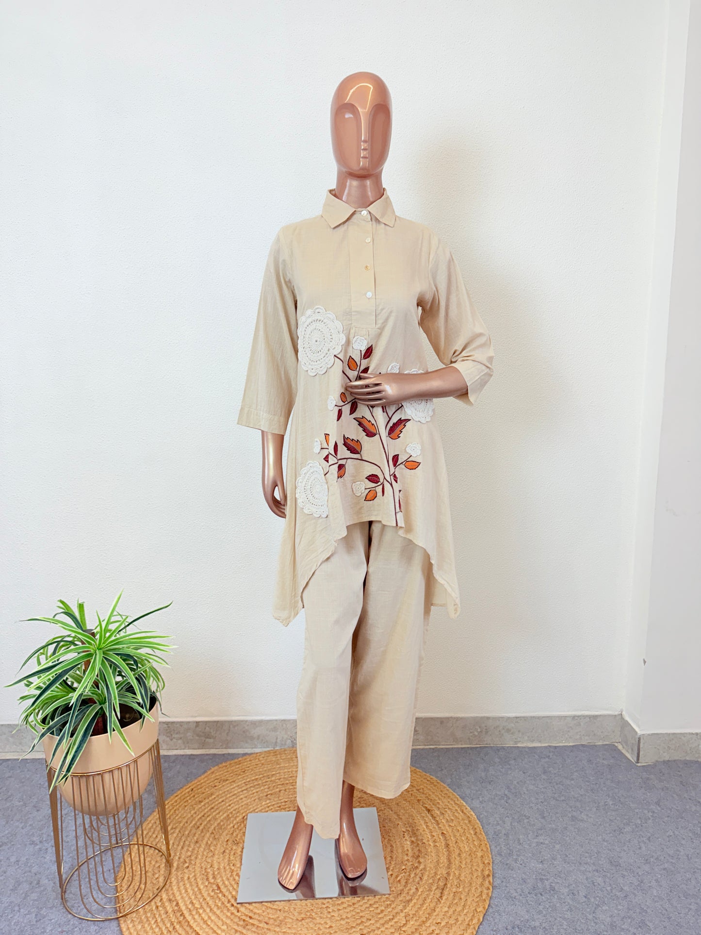 High Low Cotton Coords with Crocia Flowers