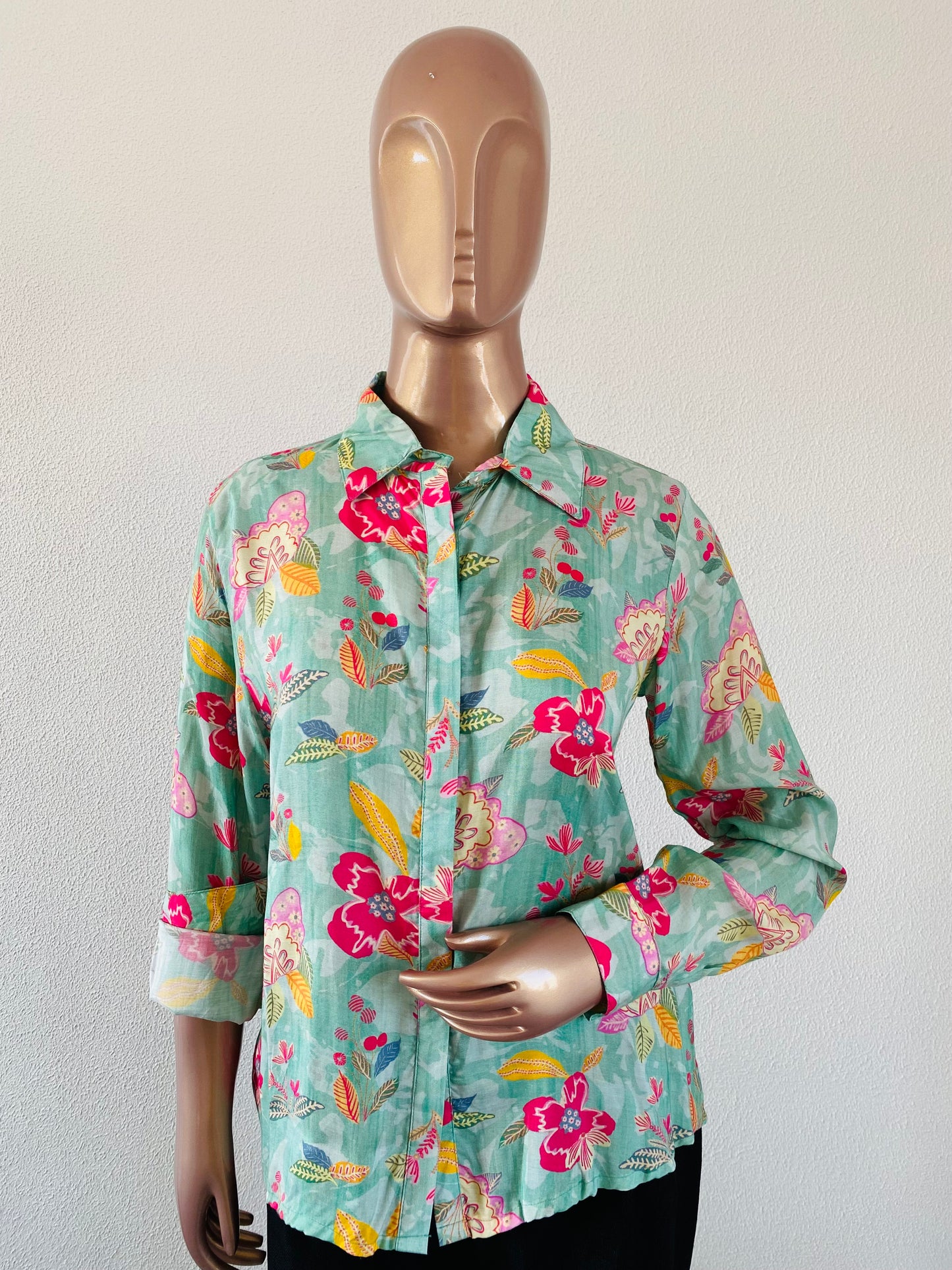 Printed Muslin Shirt with Long Sleeves