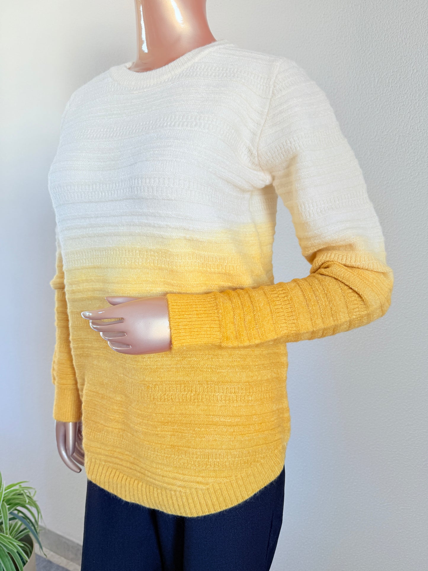 Ombre Woollen Top - Yellow