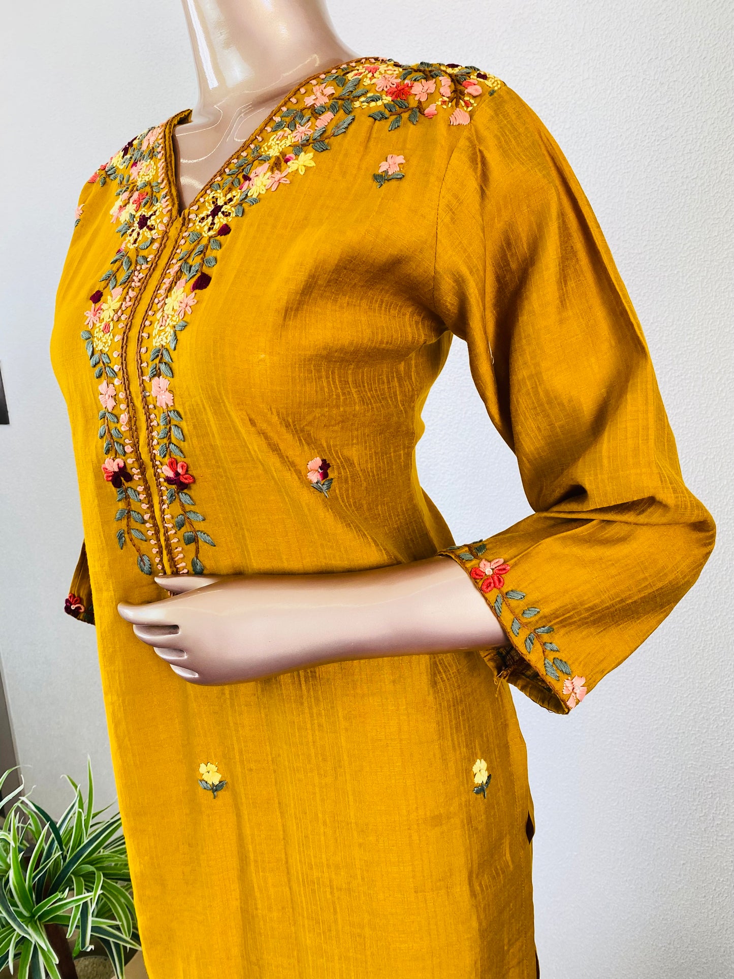 Imported Silk Kurta Pant with Hand Embroidery